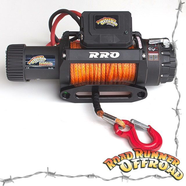 RRO 12500lb 12v 6hp Electric Winch W- Synthetic Rope